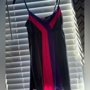 OP grey pink and purple sundress with adjustable straps from early 2000’s